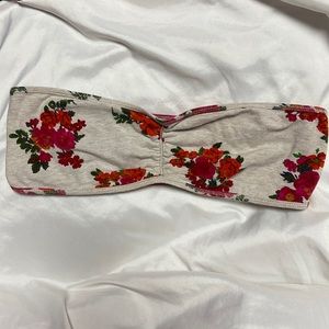Floral bandeau top